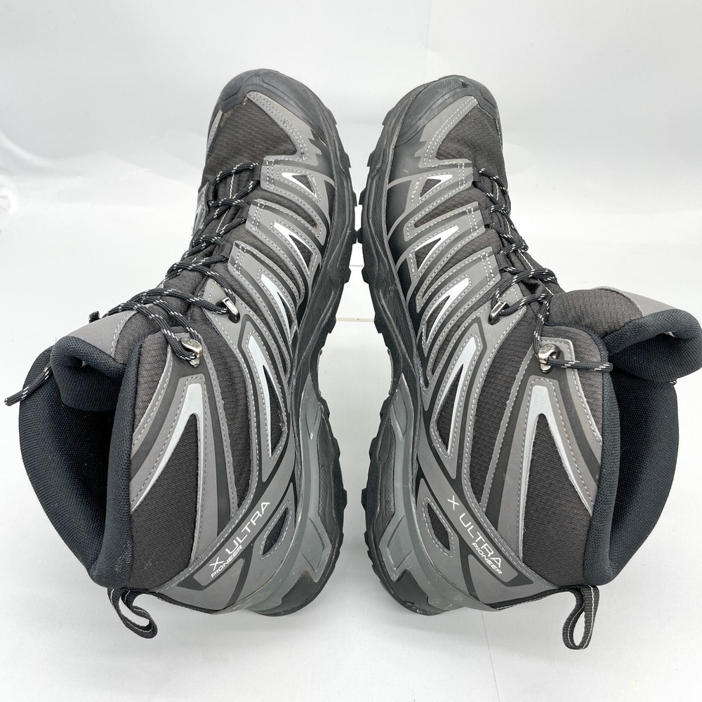 Salomon Ultra Pioneer Mid Hiking Boots Mens 13 Black Grey Outdoor Trail Trekking - Picture 9 of 11